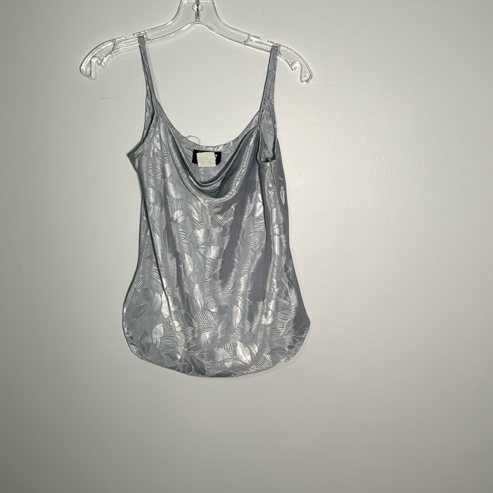 vintage 90s satin cowl neck tank top